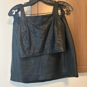 Express Sleek Black Leatherette Set